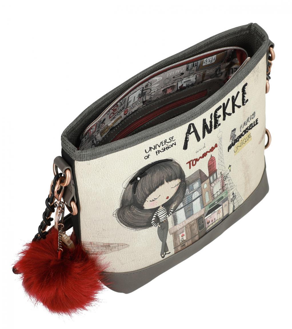 Crossovertasche Anekke Couture Beige Samt Paris Fake Fur