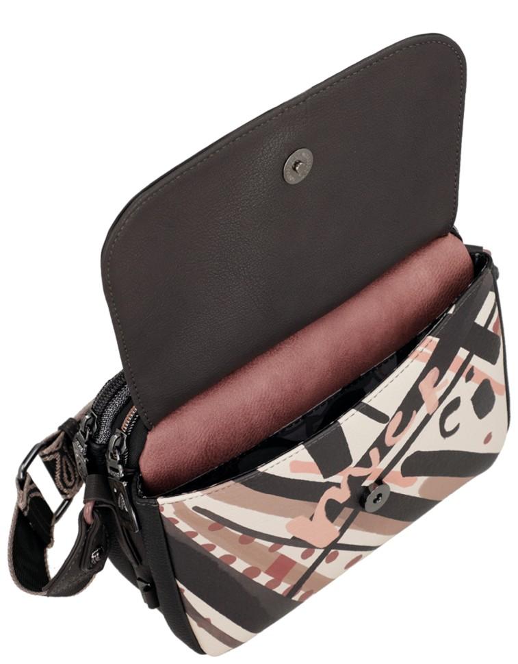 Crossovertasche Anekke Mademoiselle Parisian schwarz altrosa