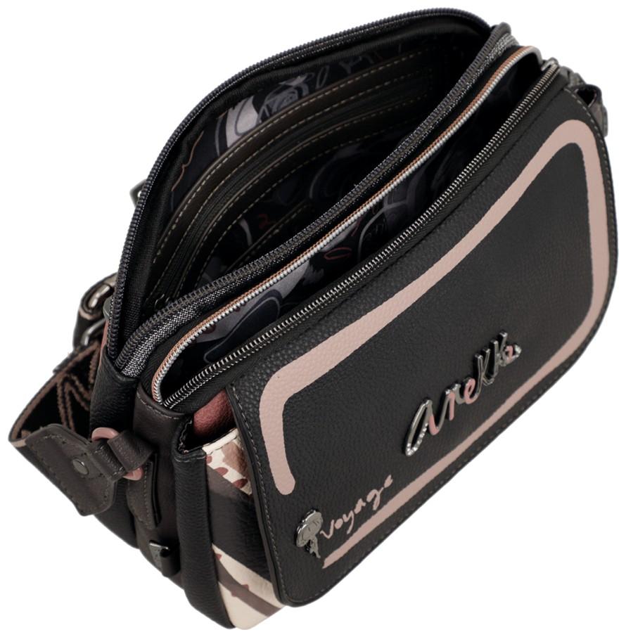 Crossovertasche Anekke Mademoiselle Parisian schwarz altrosa
