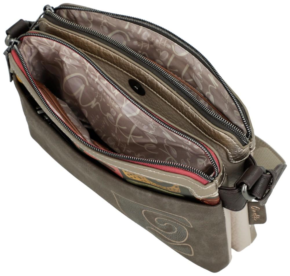 Crossovertasche Anekke Muse Beige bestickt Griechenland