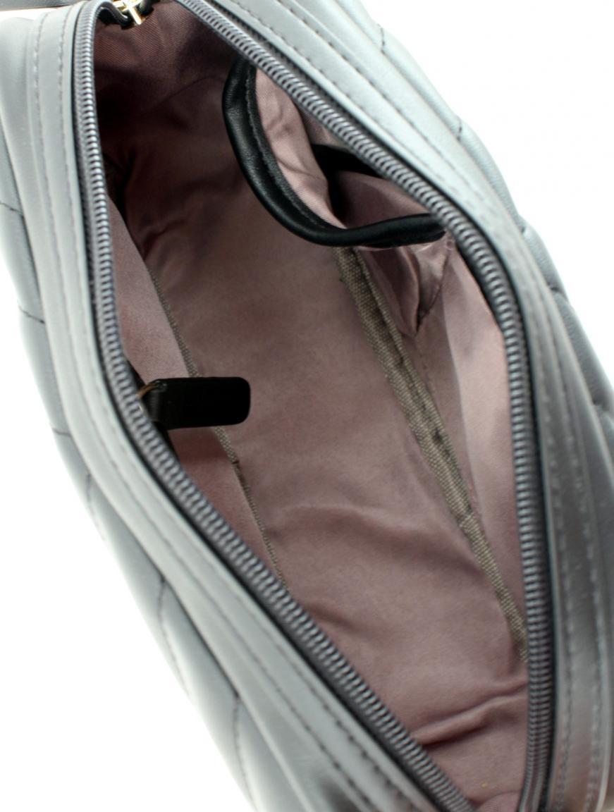 Crossovertasche Cora L.Credi Steppnaht rot Metallkette