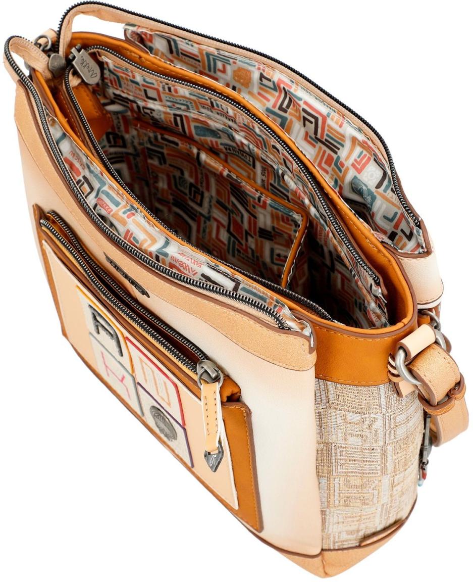 Crossovertasche Damen Braun Anekke Menire Magic Souls Handwerk