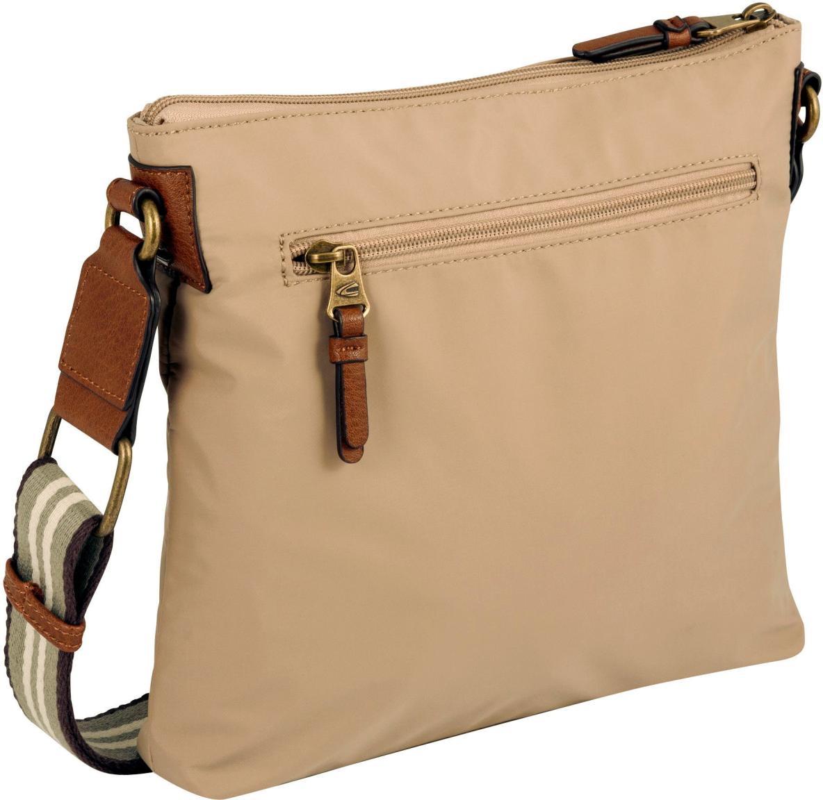 Crossovertasche Damen im Safarilook Bari Beige Camel Active