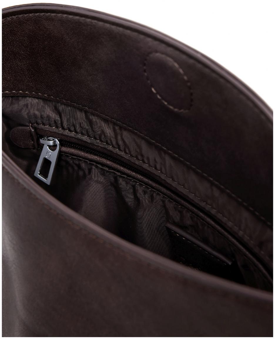 Crossovertasche Desigual Trokel Überschlag dunkelbraun Choco Webband