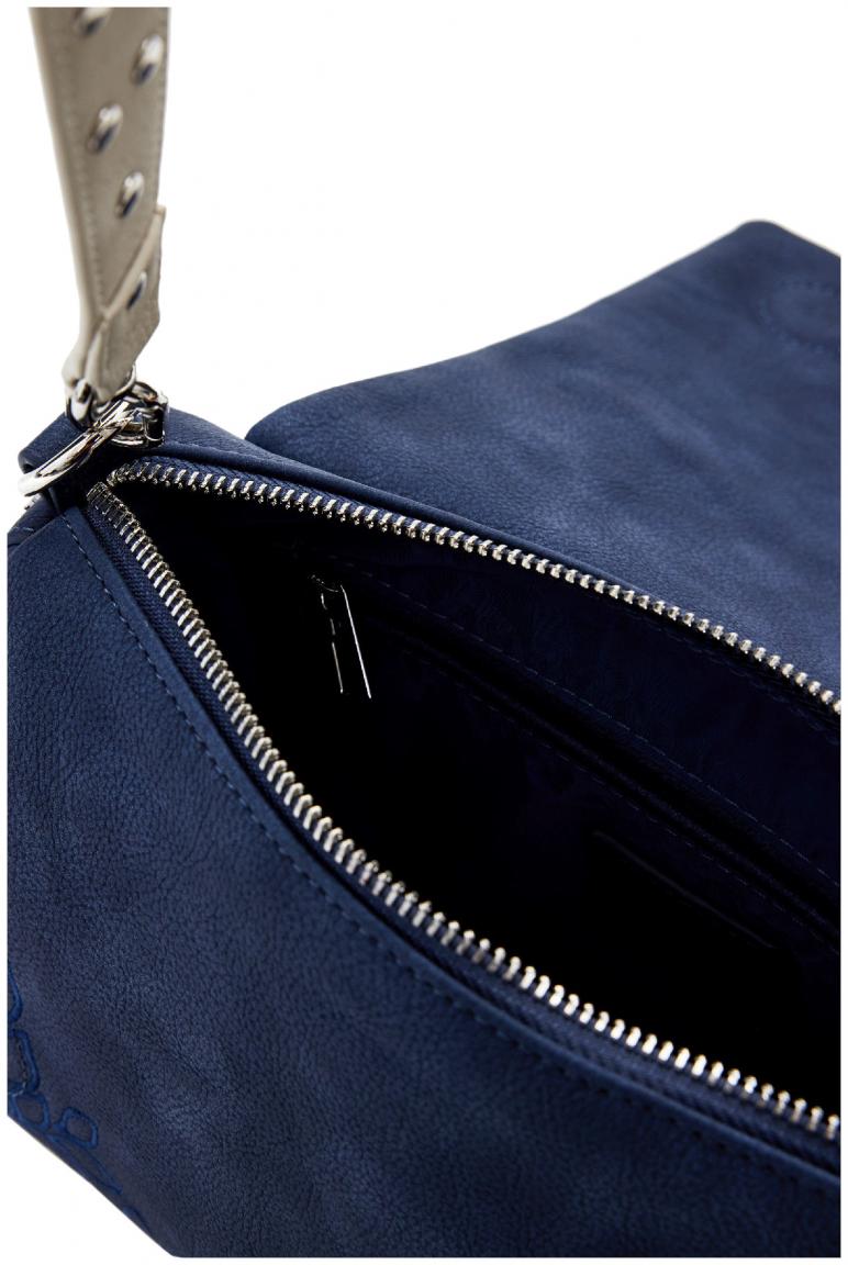 Crossovertasche Desigual nachtblau Medium Flap SIerra bestickt Azul