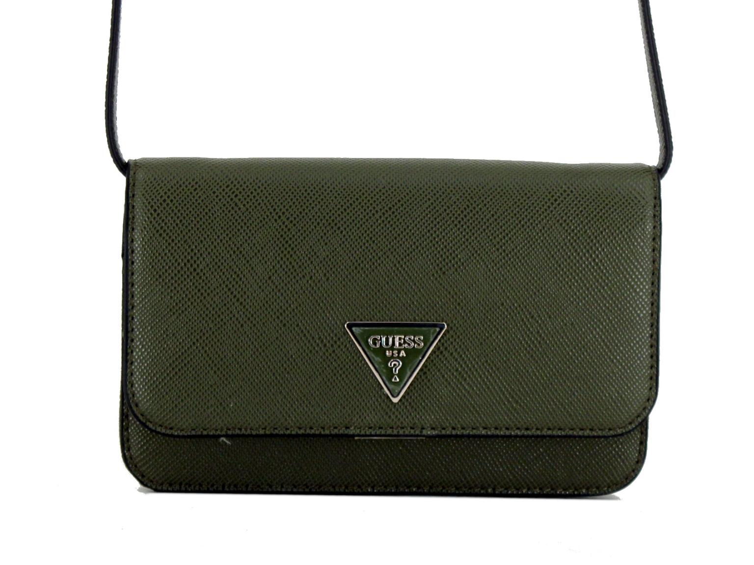 Crossovertasche Guess Laurel SLG Olive grün Handyfach 