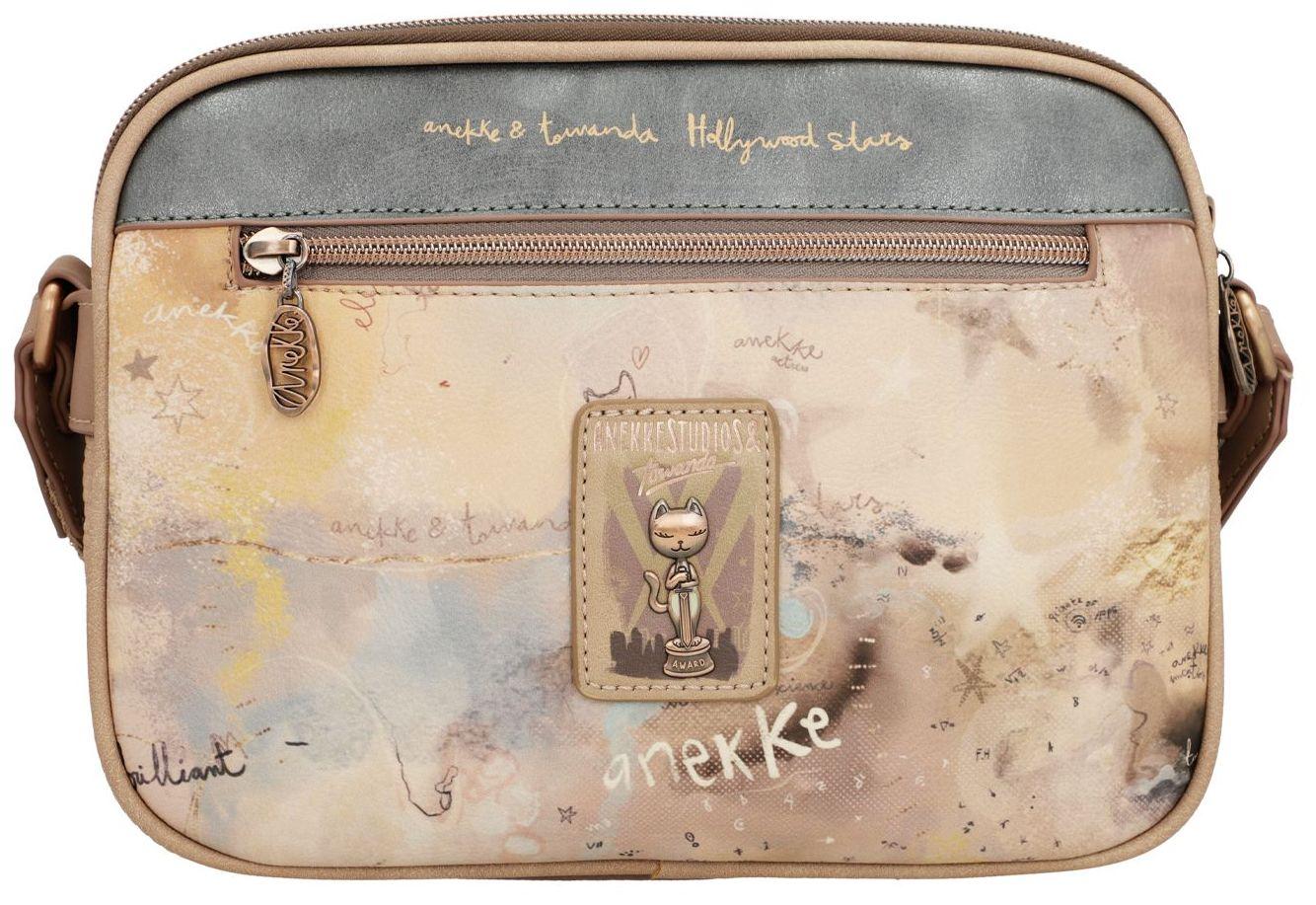 Crossovertasche Hollywood Glitzer beige Metallic Anekke