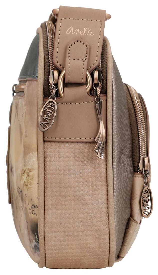 Crossovertasche Hollywood Glitzer beige Metallic Anekke