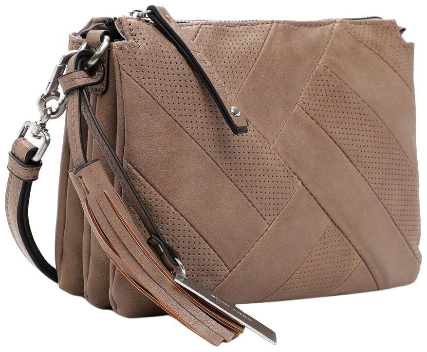 Crossovertasche Lyndsey Suri Frey klein Dunkelbeige perforiert
