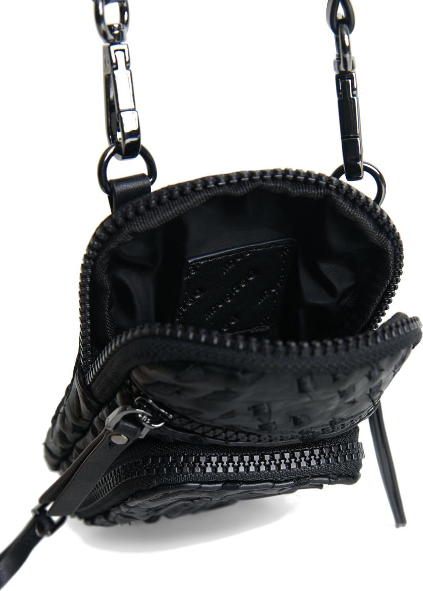 Crossovertasche Mini Desigual Magna Dafne Black Stickmuster Phone