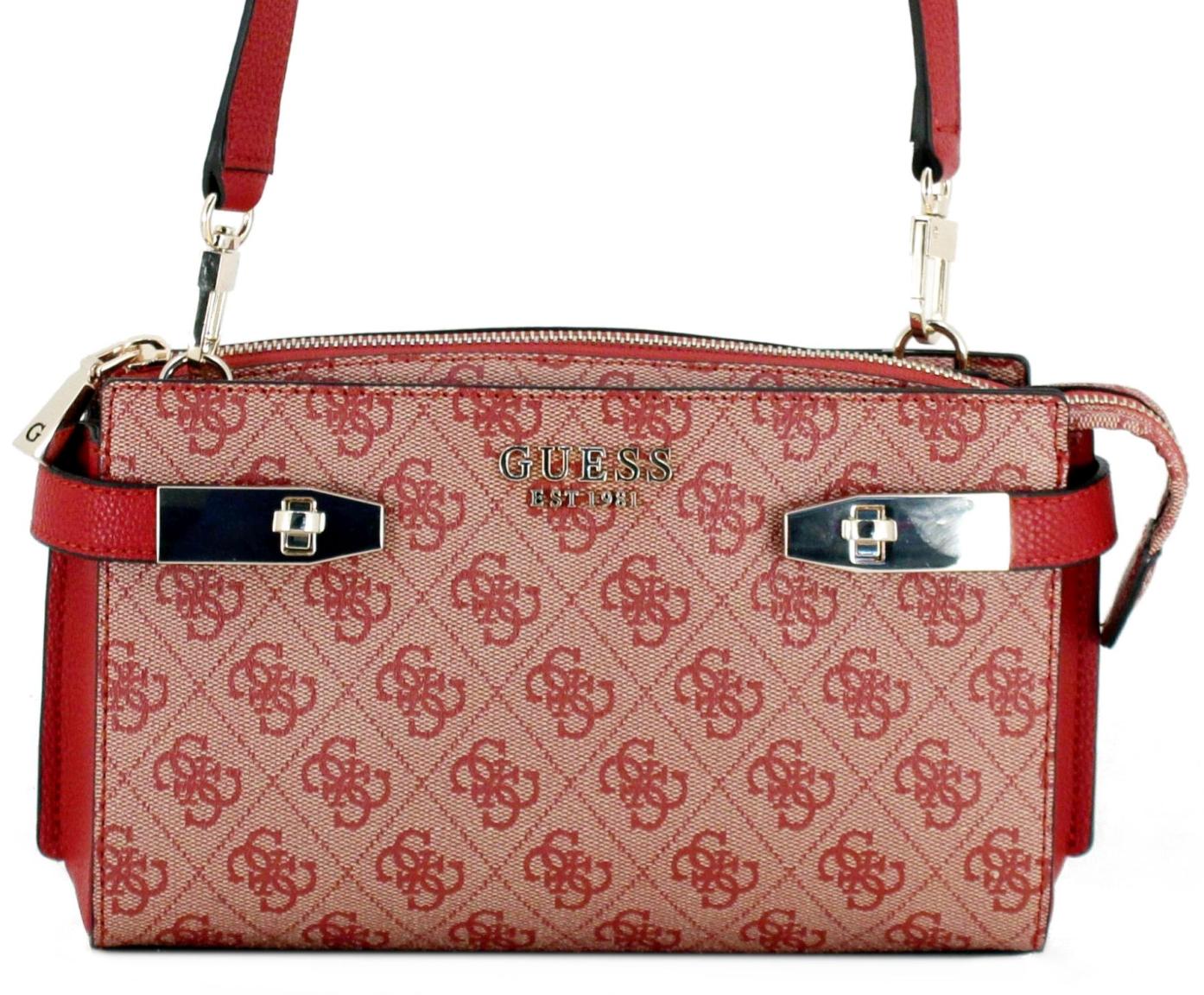 Crossovertasche Roman Red Logo Guess Zadie Mini Logoprint 