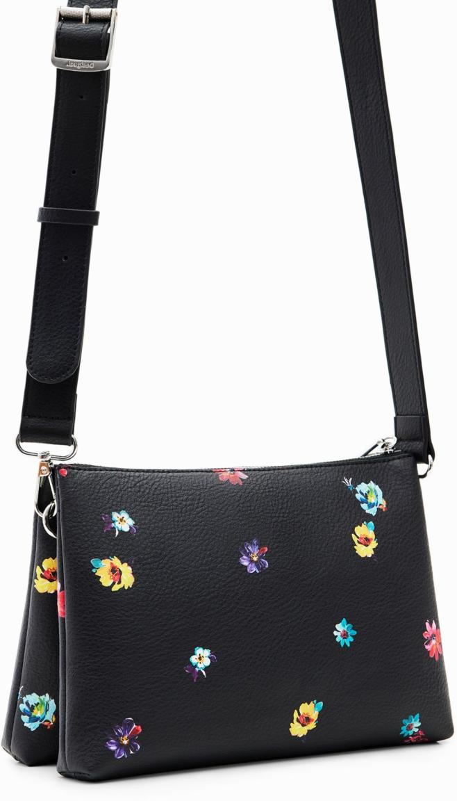 Crossovertasche Streublumen schwarz bunt Desigual Fresia Dortmund 