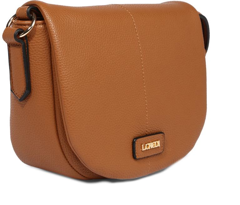 Crossovertasche Überschlag braun L.Credi Kaira Cognac