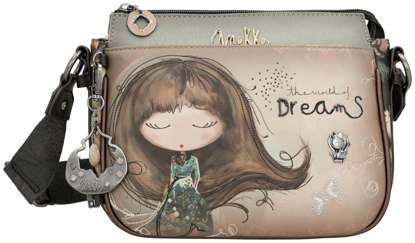 Crossovertasche bestickt Anekke Real Glitzer beige Träume