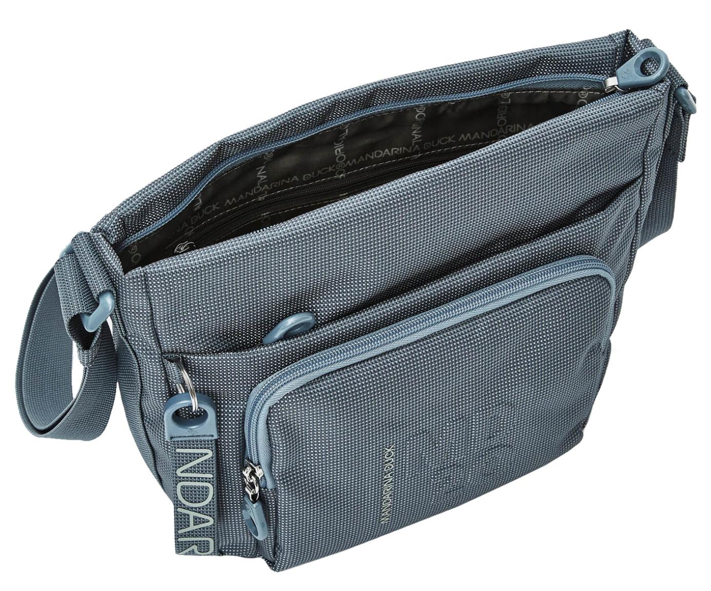 Crossovertasche grau Mandarina Duck MD20 Iron Schimmereffekt