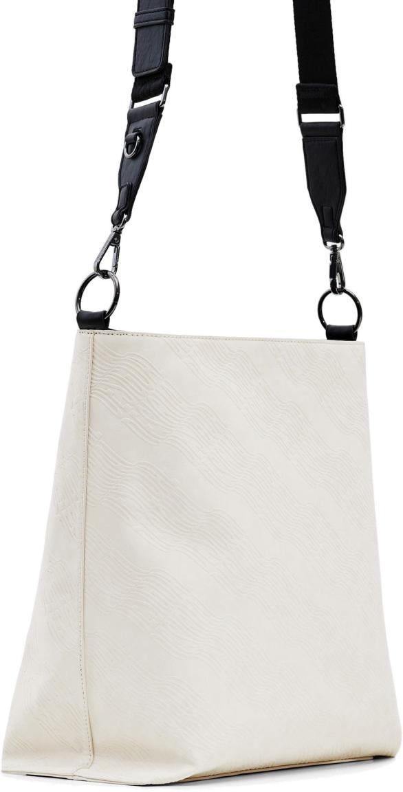 Crossovertasche mit Henkelwahl Desigual Butan Logorama Alloverprägung Beige