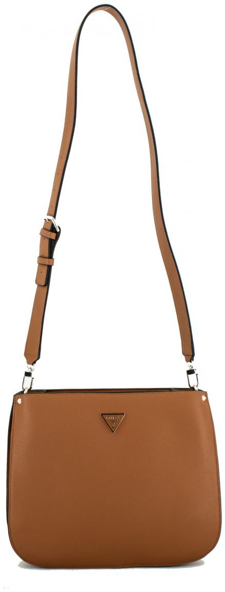 Crossovertasche mit Logoprint Guess Meridian Mocha dunkelbraun