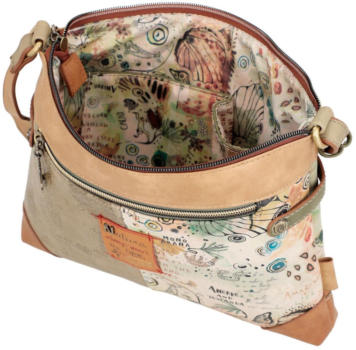 Crossovertasche schmal mit Print Anekke Amazonia bestickt