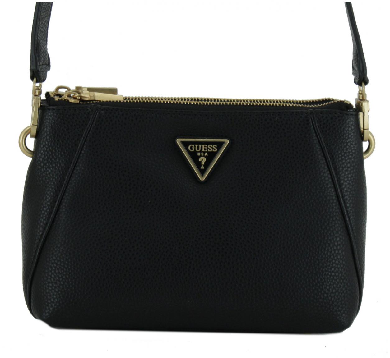 Crossovertasche schwarz Laryn Pebbled Dual Zip Guess