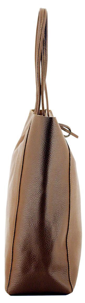 Cuoio Totebag Shopper Caleidos Cognac Leder Silbercharme