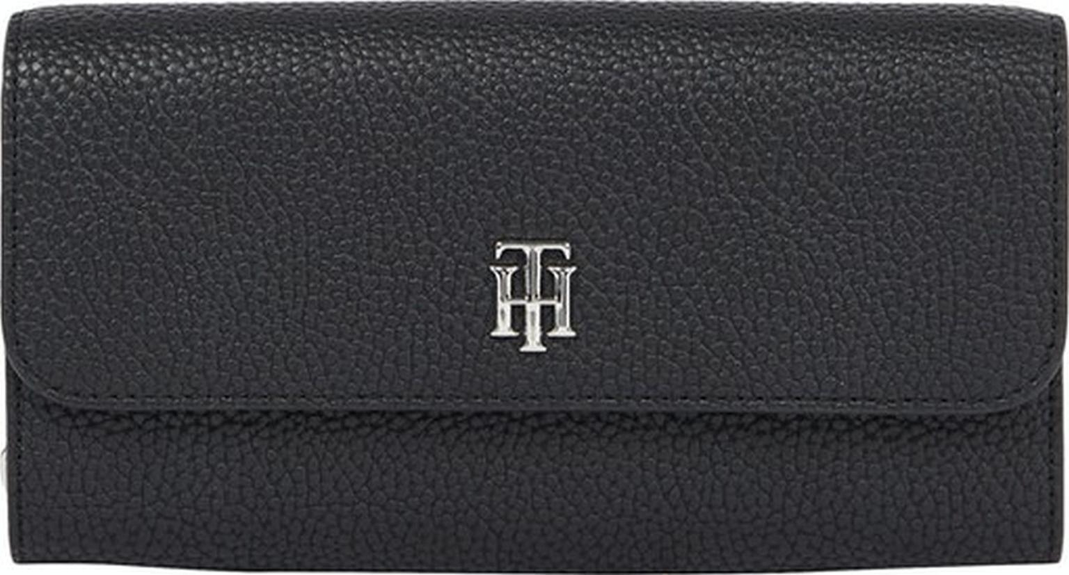 Damen Brieftasche Tommy Hilfiger Element Large Flap Wallet Black grosses Münzfach