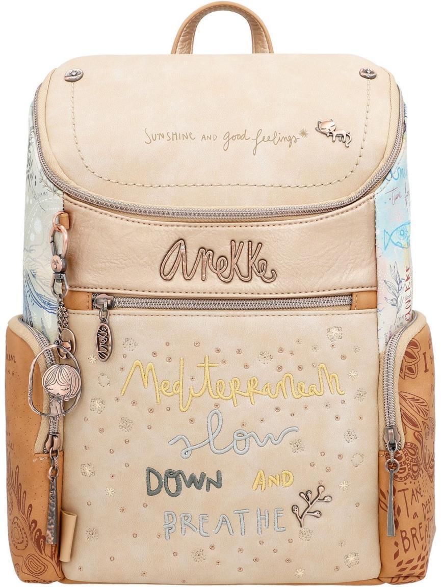 Damen Daypack Anekke Slow Life Tabletfach Metallcharme Metallicfarben