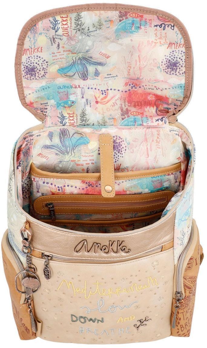 Damen Daypack Anekke Slow Life Tabletfach Metallcharme Metallicfarben