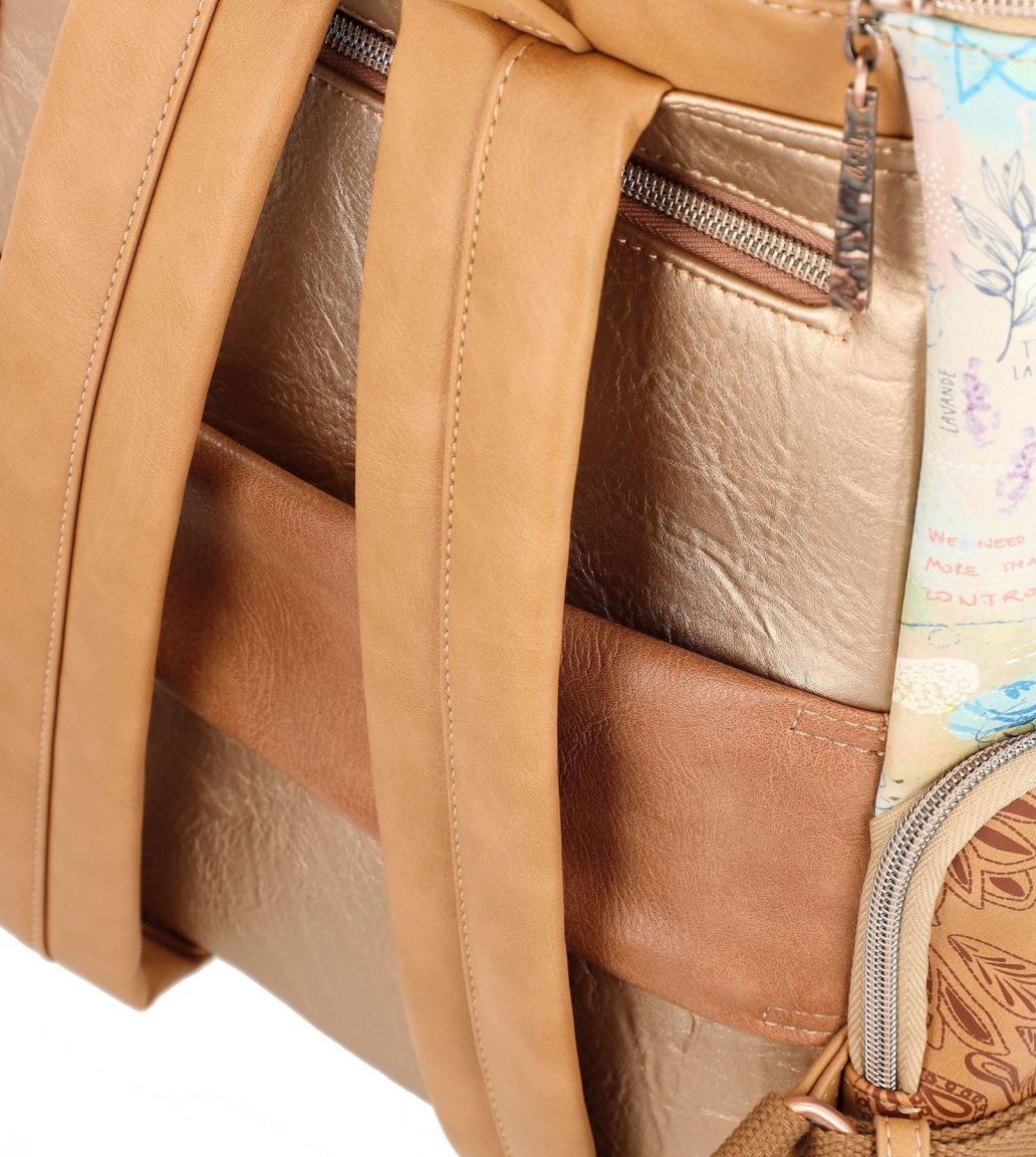 Damen Daypack Anekke Slow Life Tabletfach Metallcharme Metallicfarben