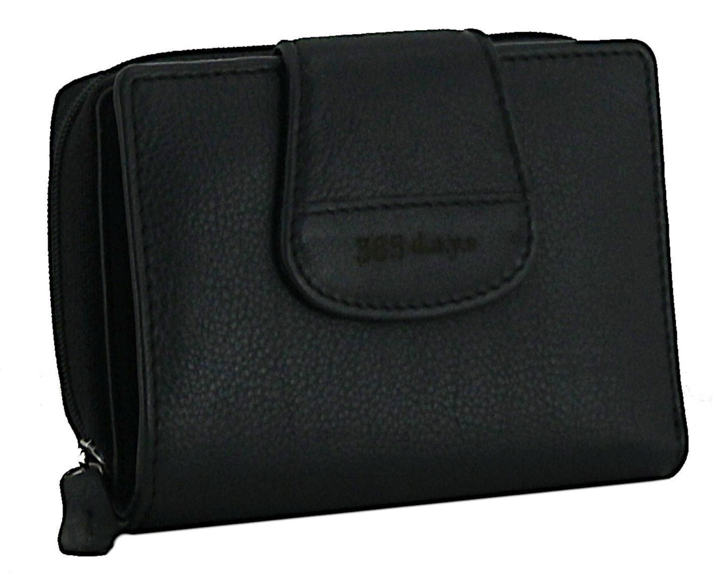 Damen Geldtasche Bea 365 d.a.y.s genarbtes Leder Black