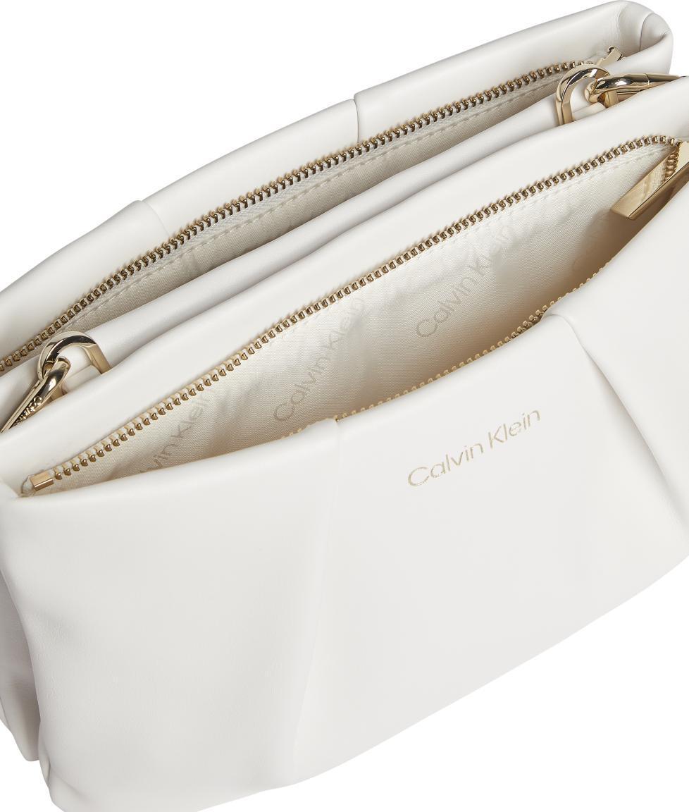 Damen Handtasche Calvin Klein Twisted xBody Clutch Pochette Ecru Weiß