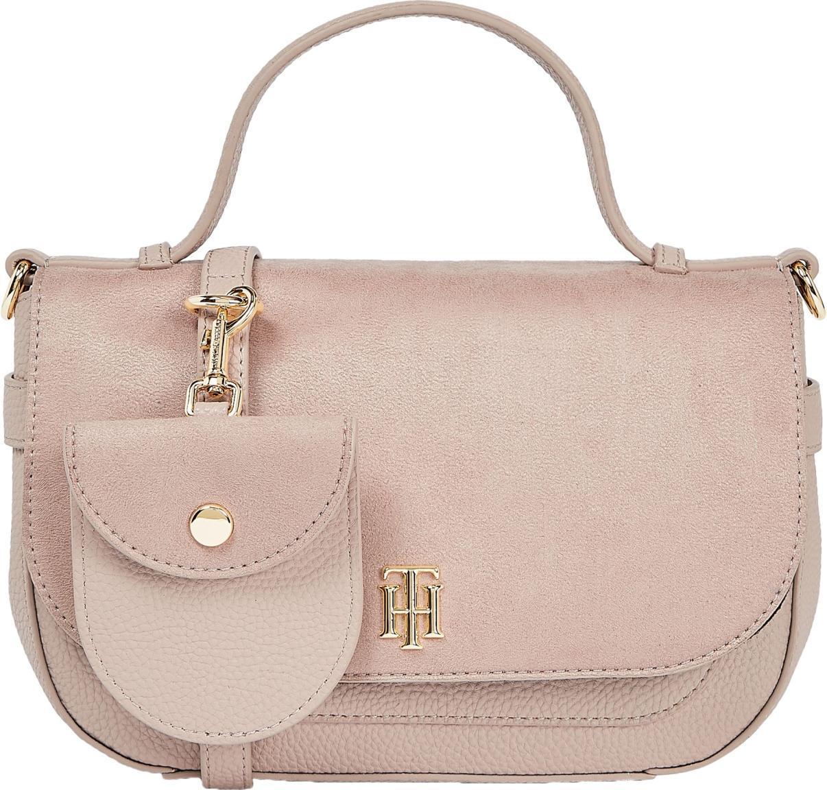 Damen Handtasche Tommy Hilfiger TH Joy Mini Crossover Materialmix Nude