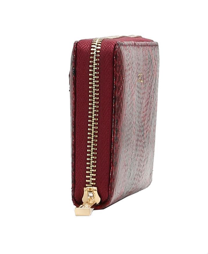 Damen Portmonee L.Credi Henna Schlangenoptik Rot RFID