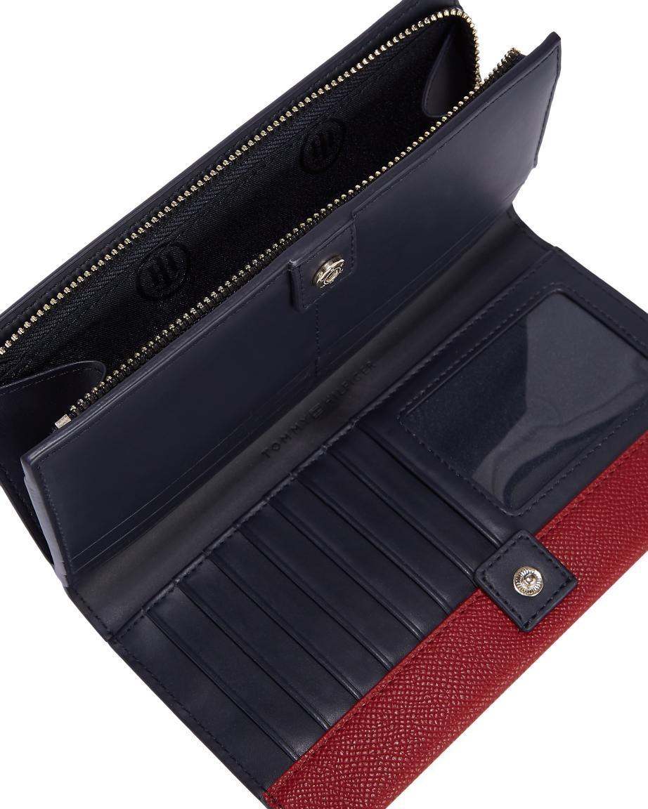 Damen Portmonnaie Large Tommy Hilfiger TH Club LRG Wallet Regatta Red Kartenfach