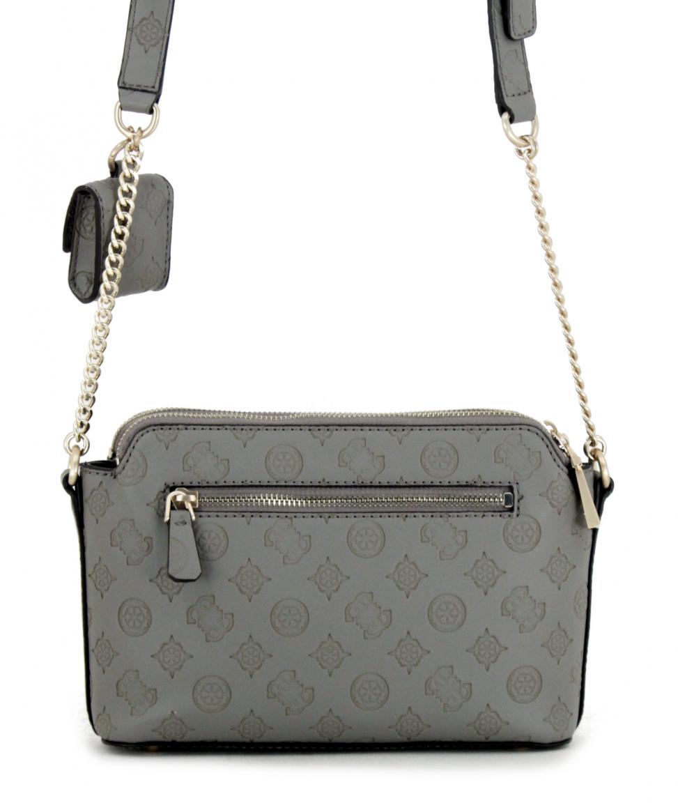 Damen Schultertasche Guess Bea Materialprägung schwarz Etui