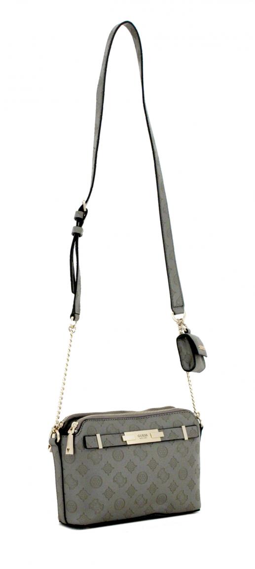 Damen Schultertasche Guess Bea Materialprägung schwarz Etui