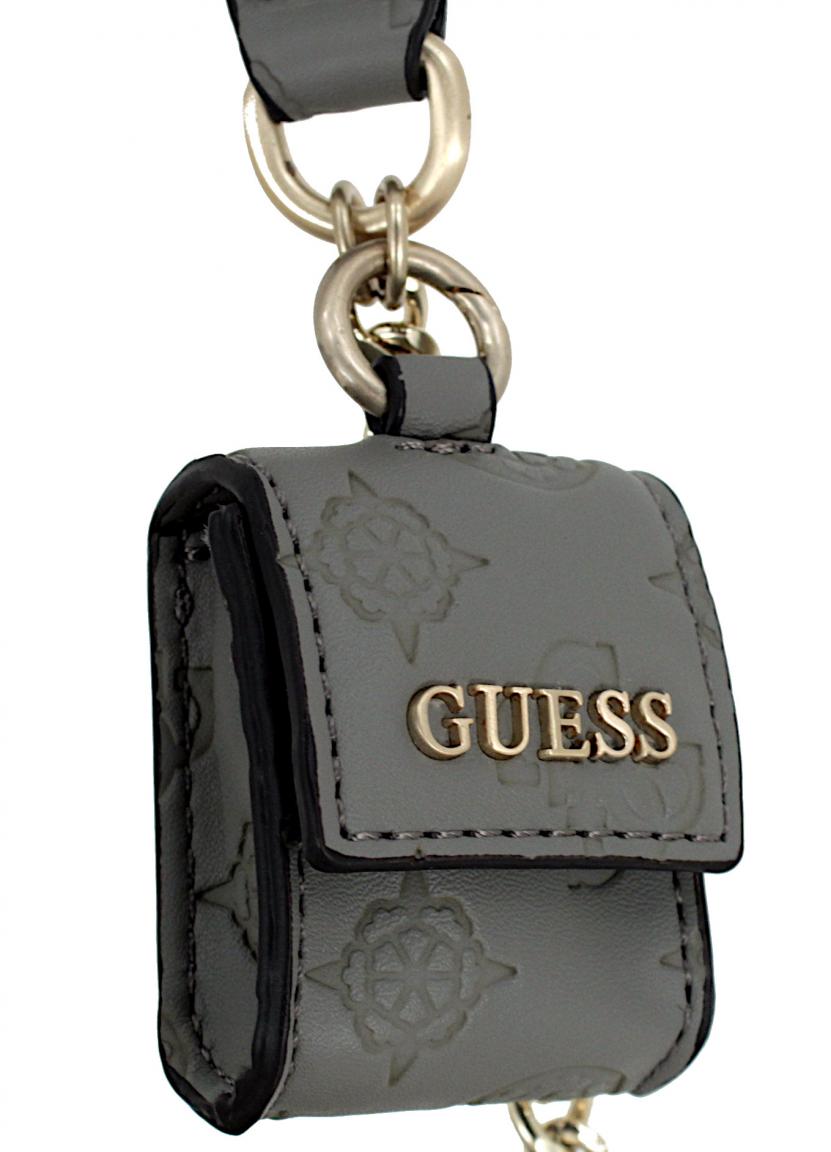 Damen Schultertasche Guess Bea Materialprägung schwarz Etui