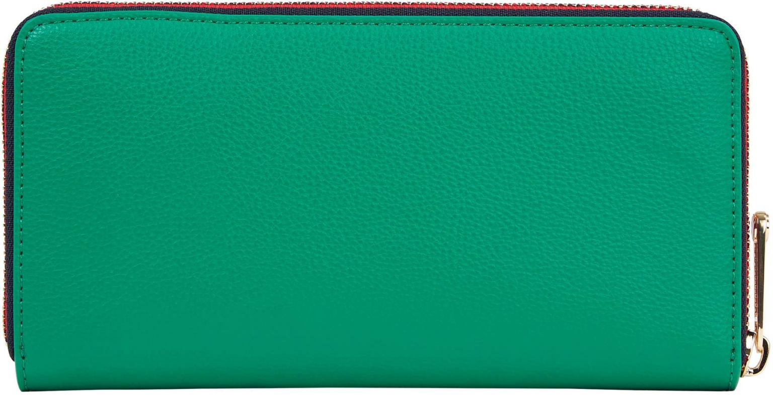 Damen Tommy Hilfiger Geldtasche TH Essential SC Large ZA Corp Grün Stripes