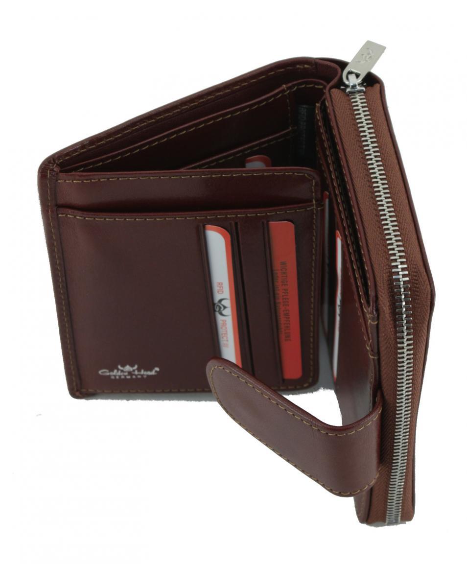 Damenbörse Colorado Golden Head braun RFID Protect