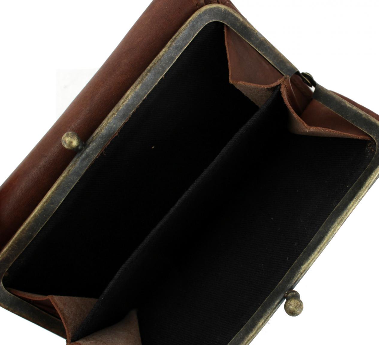 Damenbörse Kisslock Harbour 2nd Cherry Mustard gelb Leder