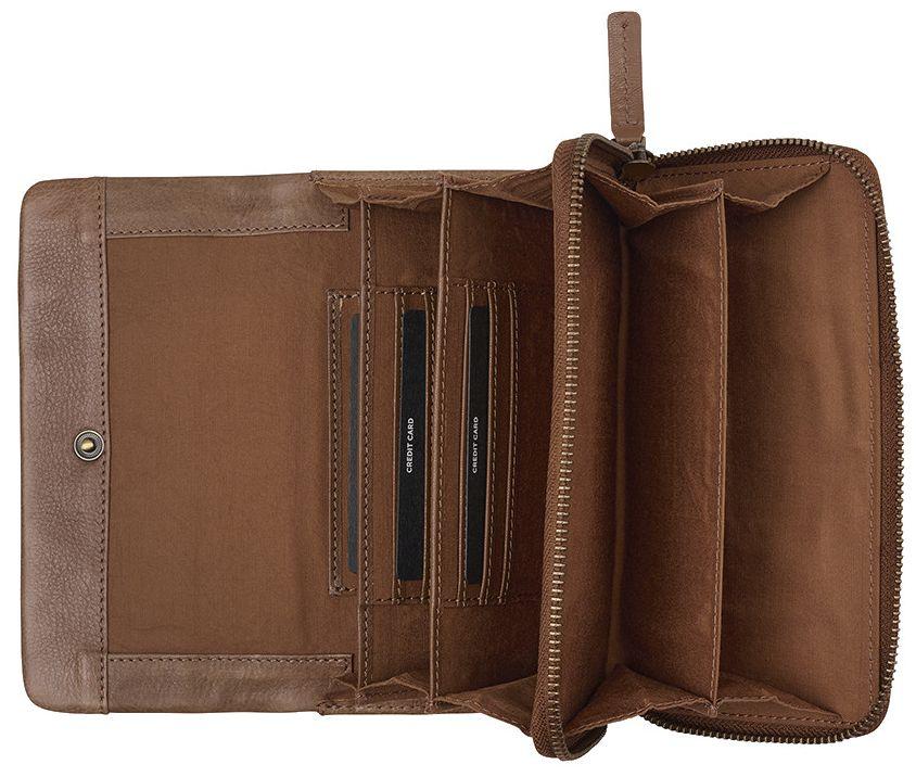 Damenbörse Leder Coco Cognac BURKELY Natural Norah 