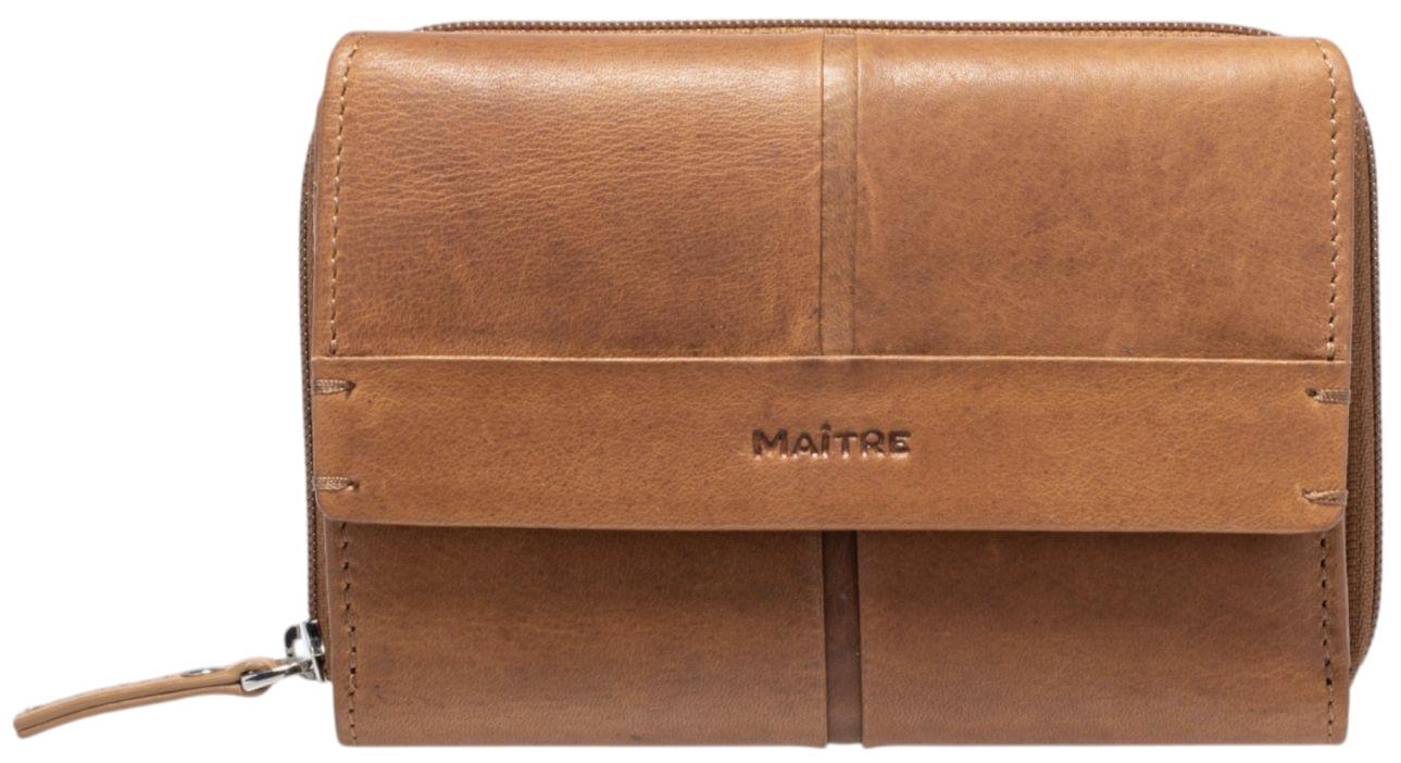 Damenbörse Leder MAITRE Birkenfeld Diethilde Überschlag Toffee
