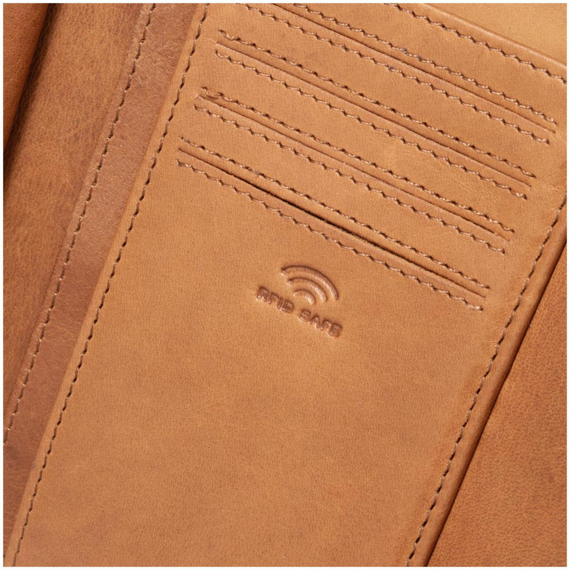 Damenbörse Leder MAITRE Birkenfeld Diethilde Überschlag Toffee