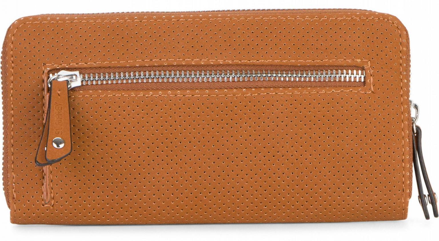Damenbörse gelocht braun Suri Frey Romy Hetty Zipper Cognac