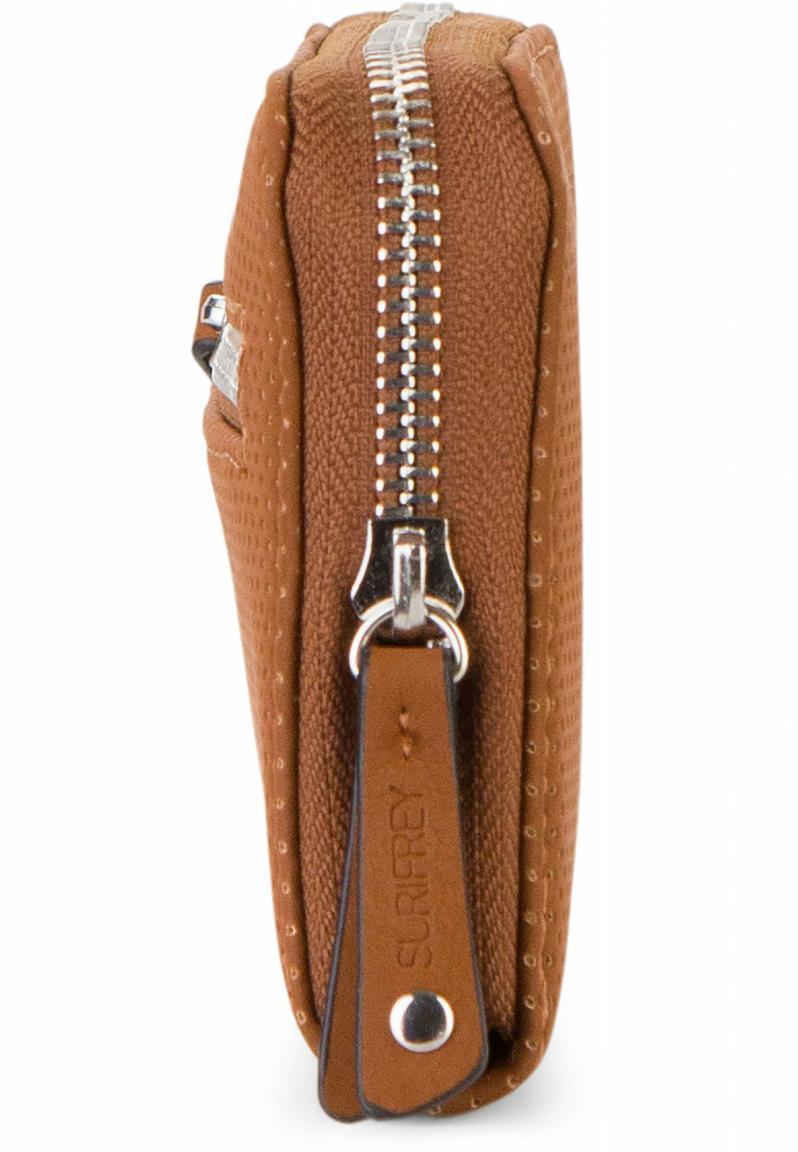 Damenbörse gelocht braun Suri Frey Romy Hetty Zipper Cognac