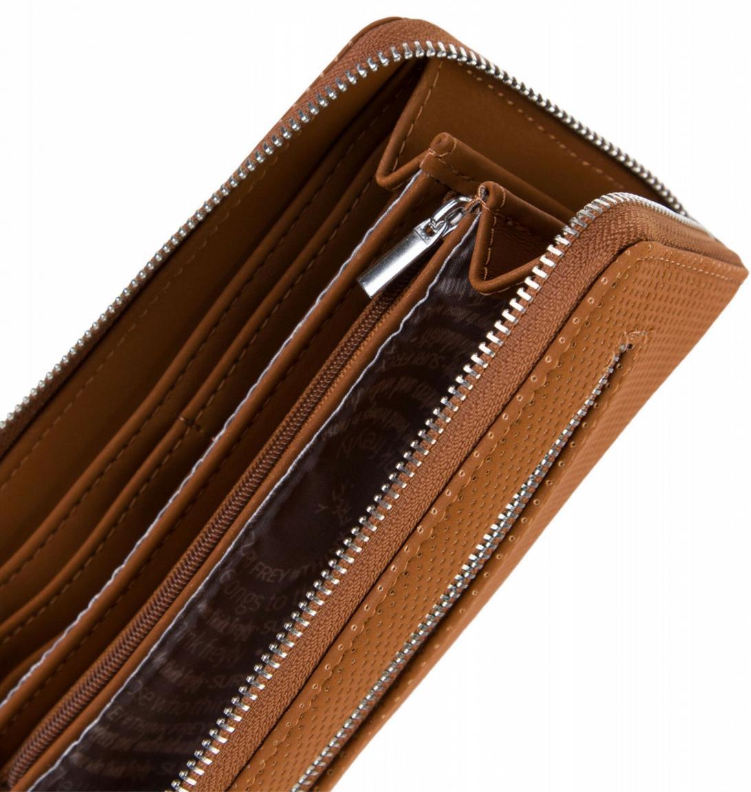Damenbörse gelocht braun Suri Frey Romy Hetty Zipper Cognac