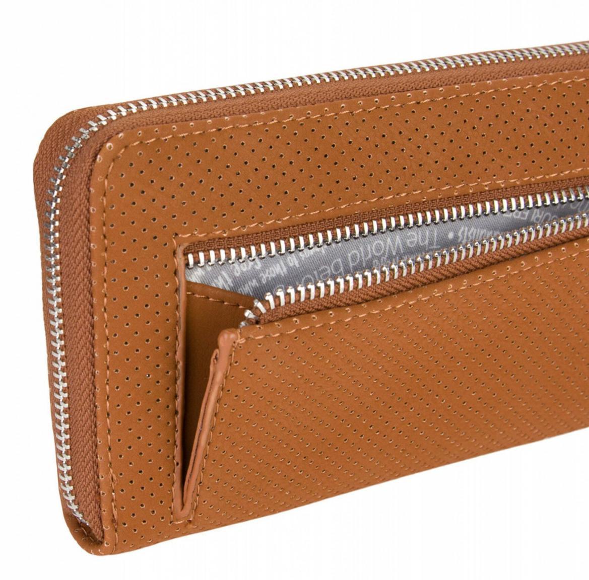 Damenbörse gelocht braun Suri Frey Romy Hetty Zipper Cognac