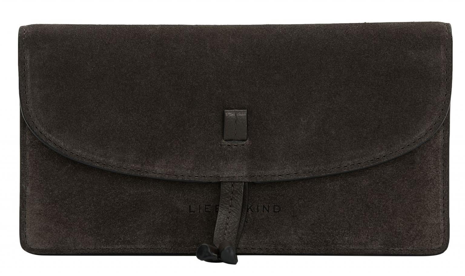 Damenbrieftasche dunkelbraun Liebeskind Berlin Fab Suede Slam Dark Chocolate RFID Schutz