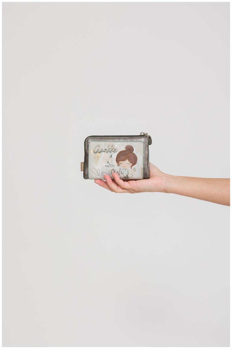 Damenbrieftasche flexibel Metallicakzente Anekke Sophia