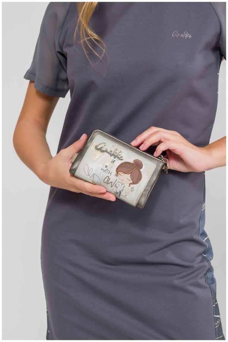 Damenbrieftasche flexibel Metallicakzente Anekke Sophia