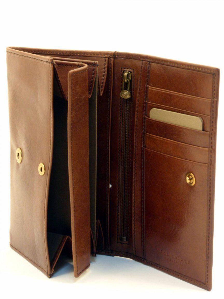 Damenbrieftasche schwarz The Bridge Strozzi Überschlag RFID